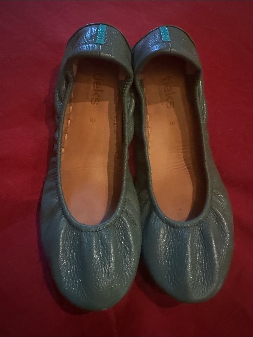 Tieks Pacific Green - Size 9